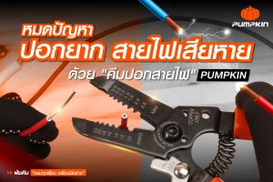 หมดปัญหาปอกยาก สายไฟเสียหายด้วย คีมปอกสายไฟ PUMPKIN