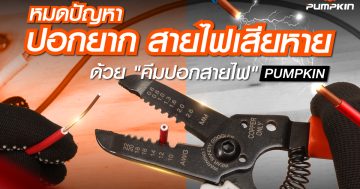 หมดปัญหาปอกยาก สายไฟเสียหายด้วย คีมปอกสายไฟ PUMPKIN